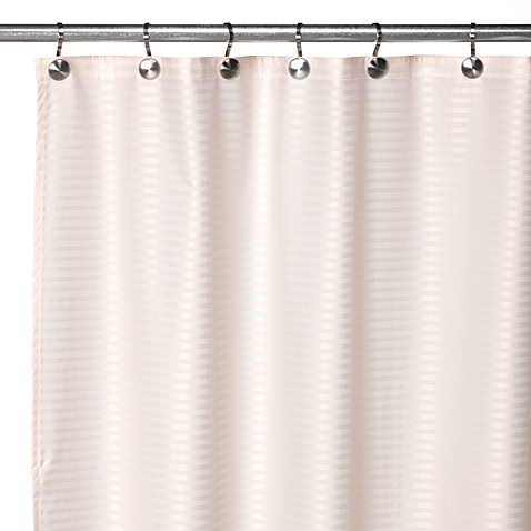 Aqua Tec Fabric Shower Curtain Liner in Ivory